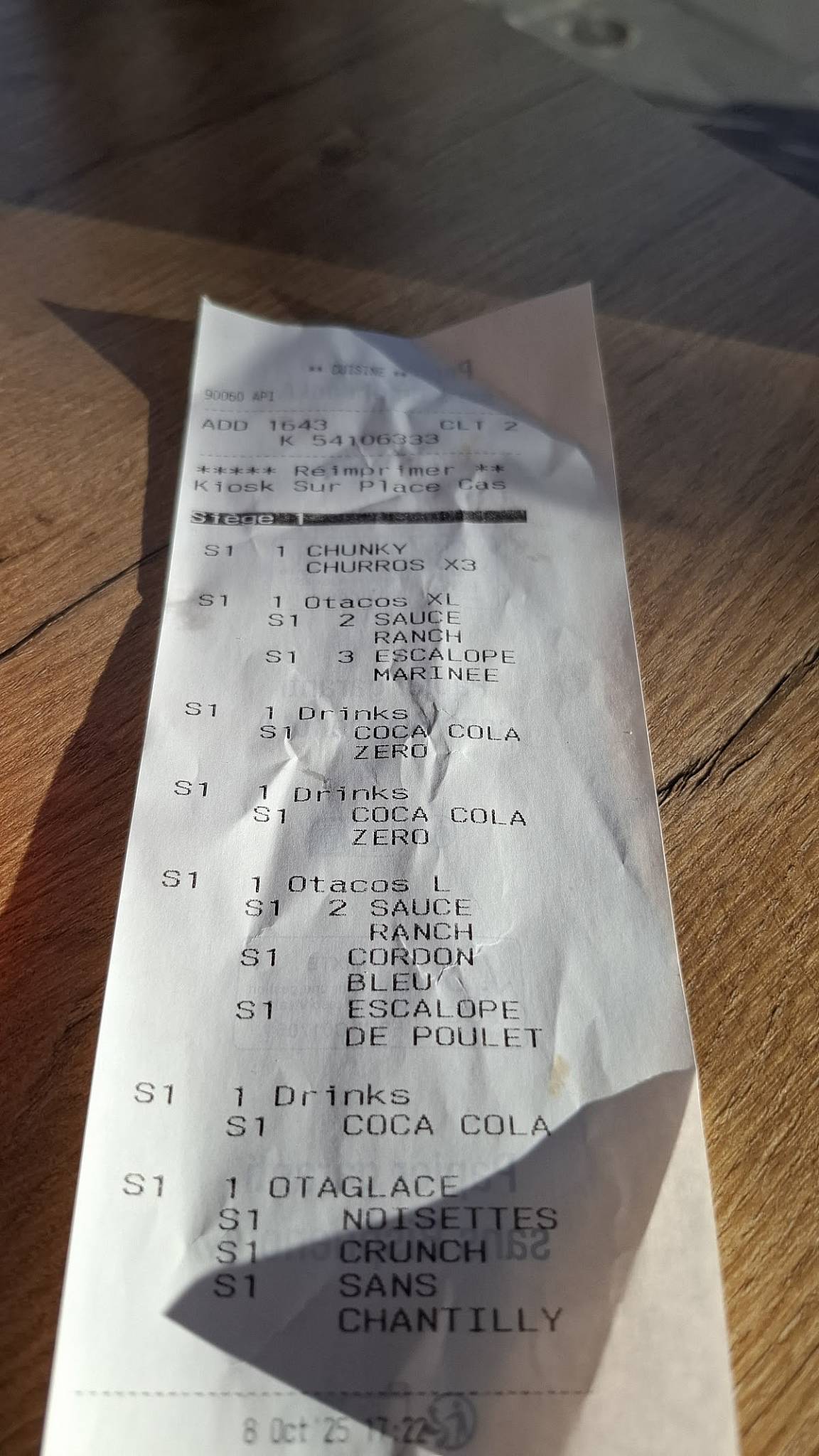 Menu de O’Tacos Nice Est