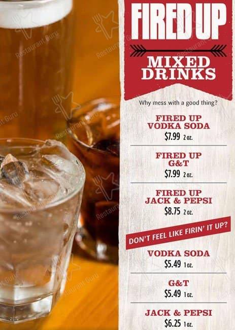 Menu de Montana's BBQ &amp; Bar - Burloak