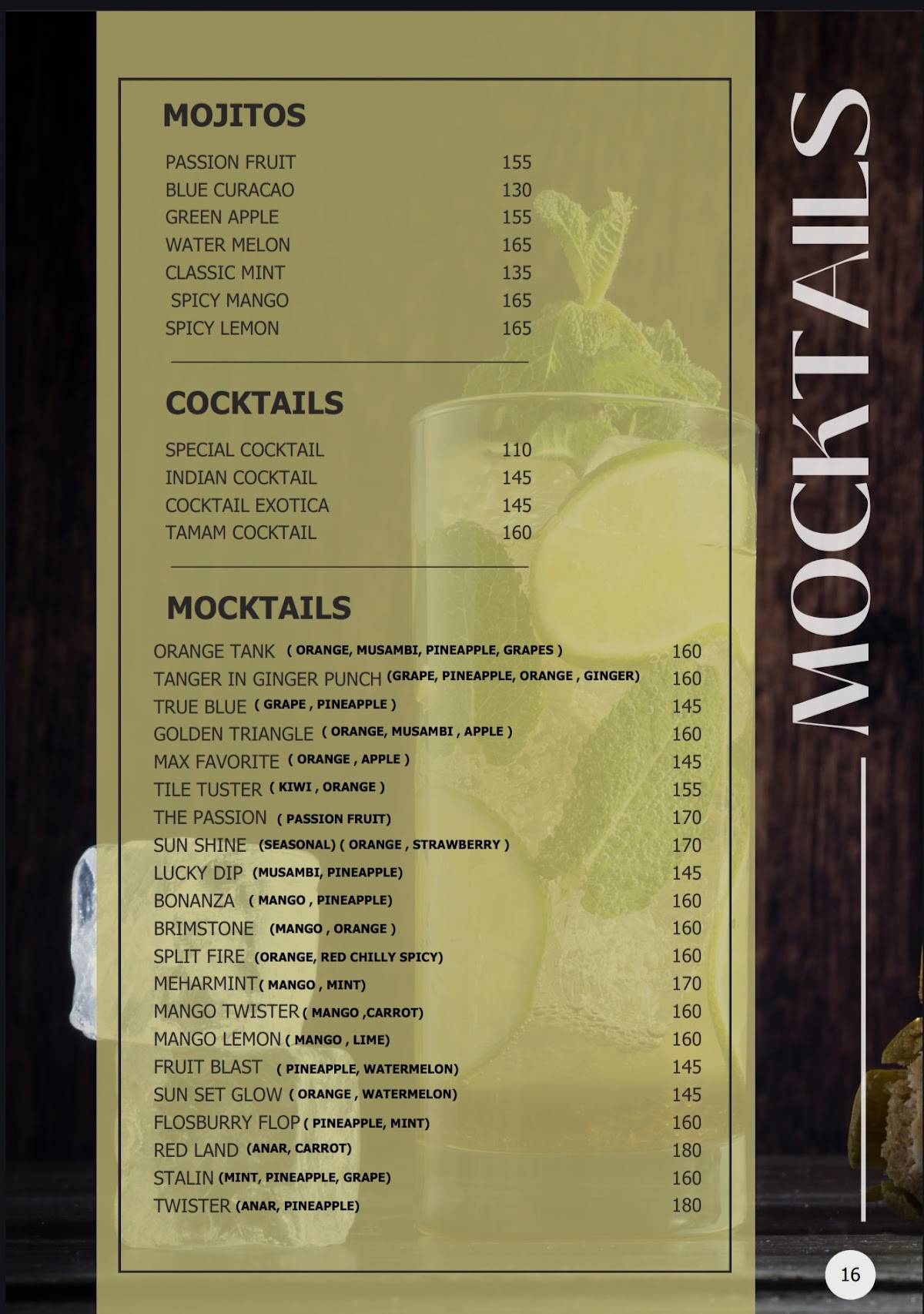 MRA Bakery & Restaurant Kozhikode menu