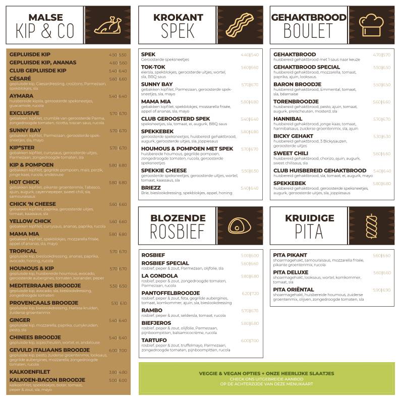 Menu de Oliver's Sandwich &amp; Salad Bar