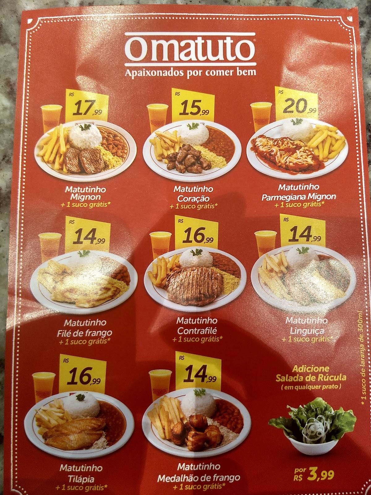 O Matuto Expressa - Hortolândia cardápio