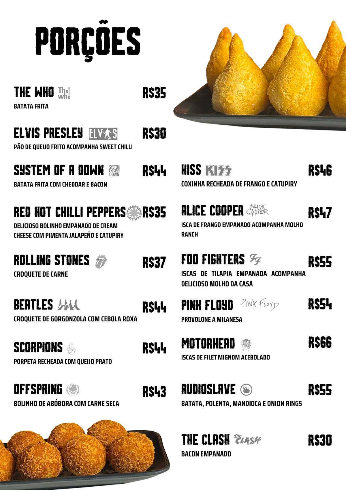 Ópera Rock Bar & Burger cardápio