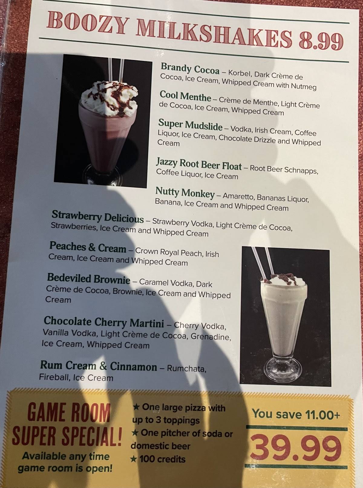 Mineshaft Hartford Menu - c07fhbt