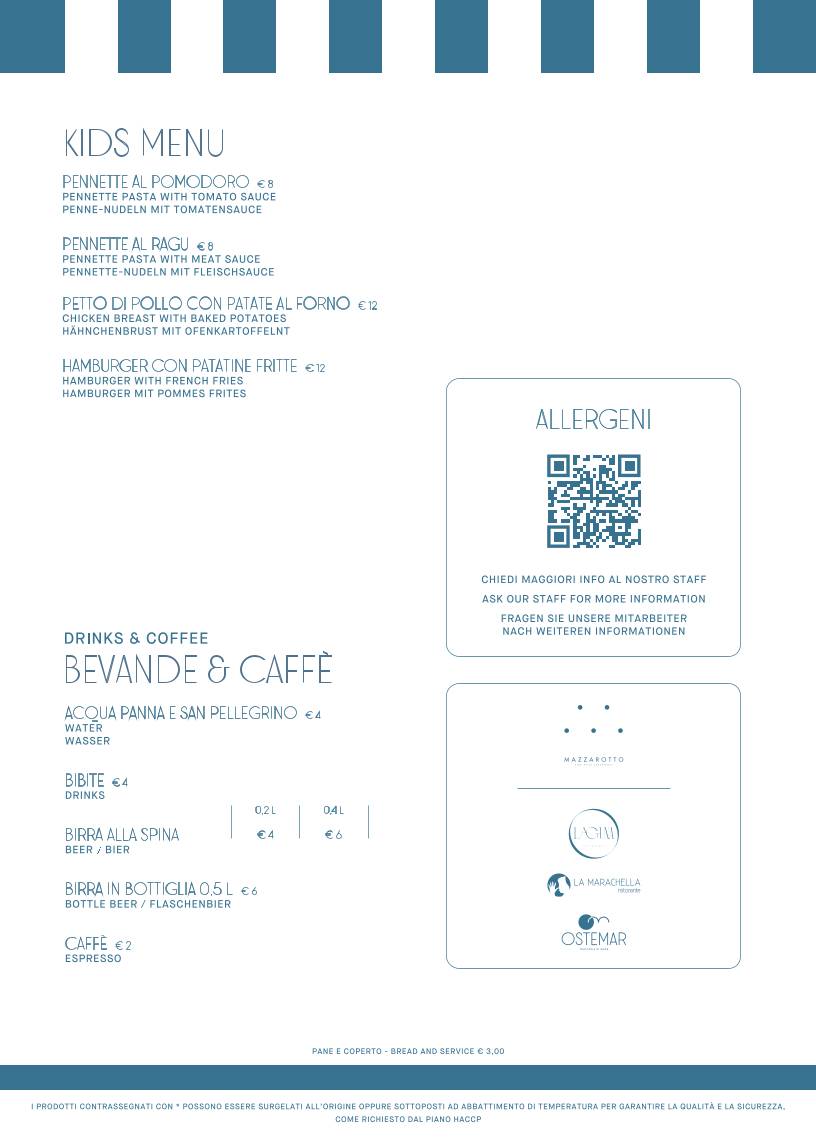 Menu di Ostemar - Trattoria di Mare 