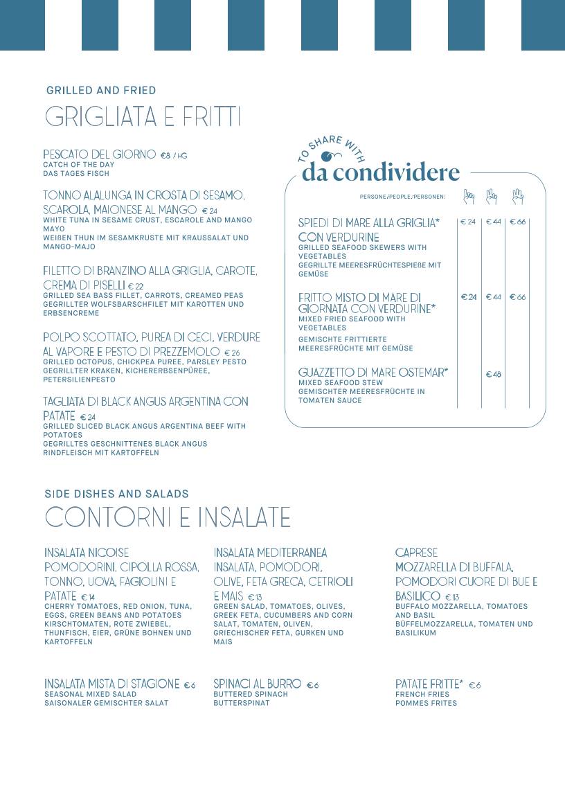 Menu di Ostemar - Trattoria di Mare 