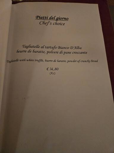 Menu di Osteria Bancogiro Venezia 