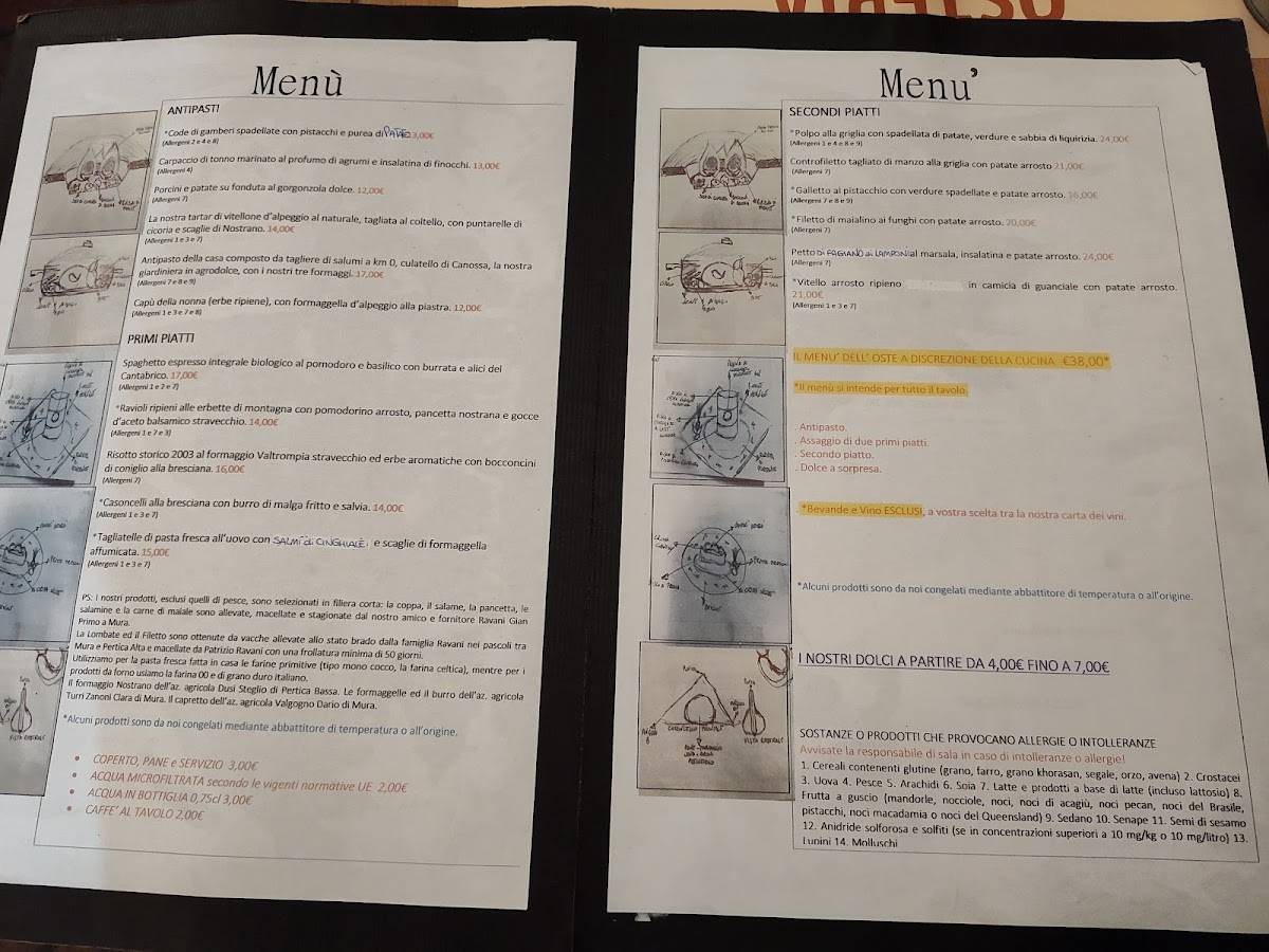 Menu di Osteria Vecchia Bottega Srl 