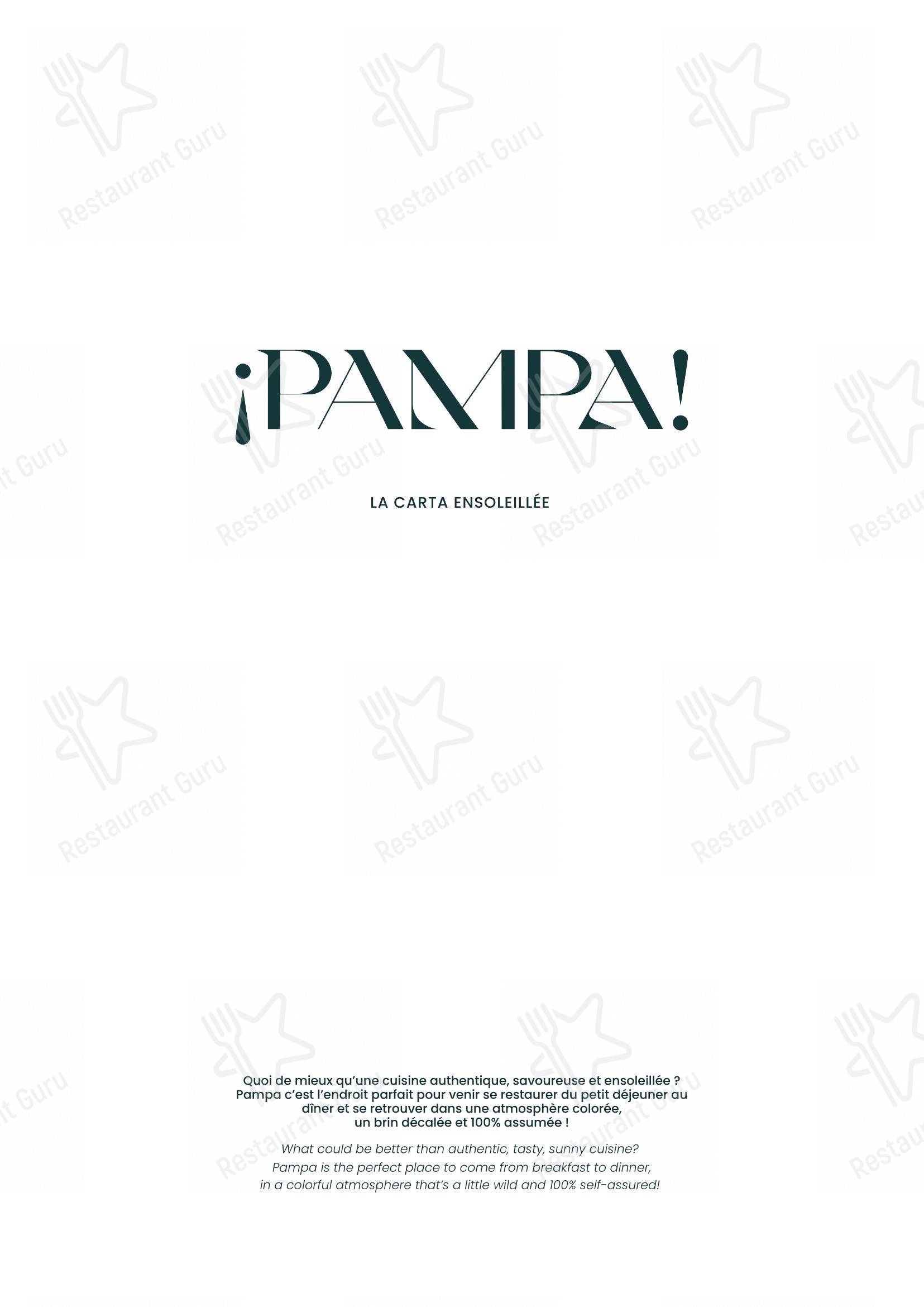 Menu pour PAMPA restaurant