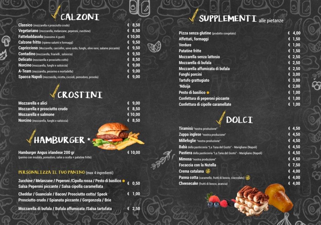 Menu di PAN PiER FOCACCIA 