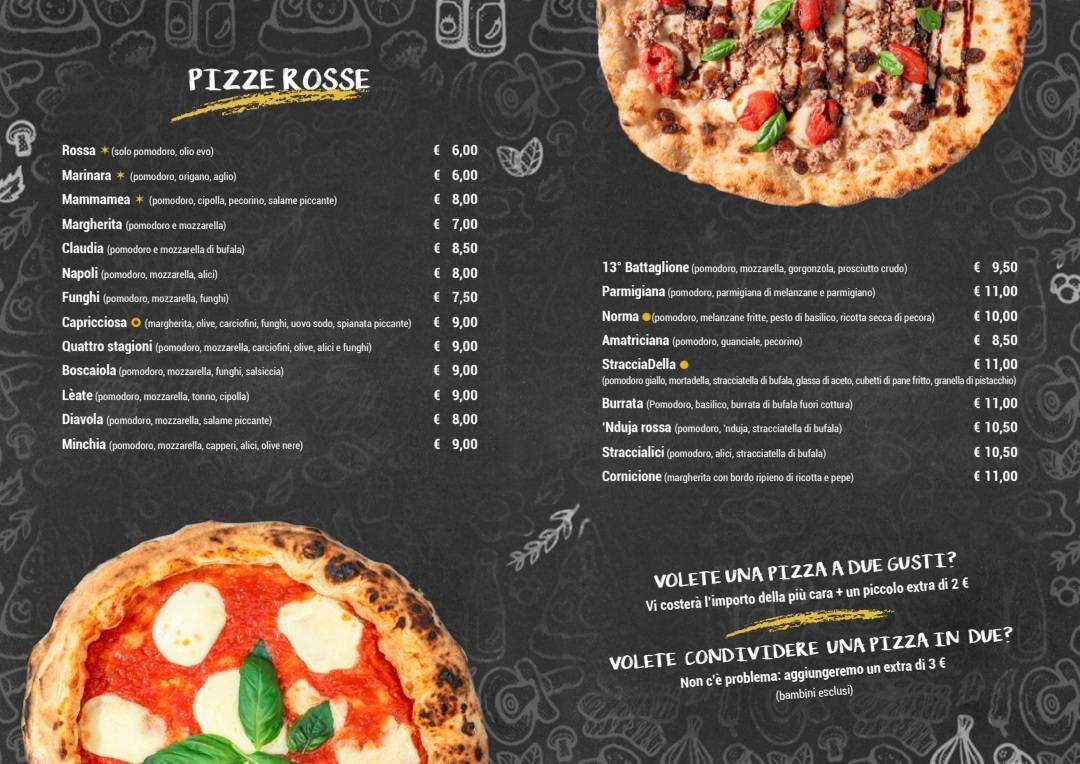 Menu di PAN PiER FOCACCIA 