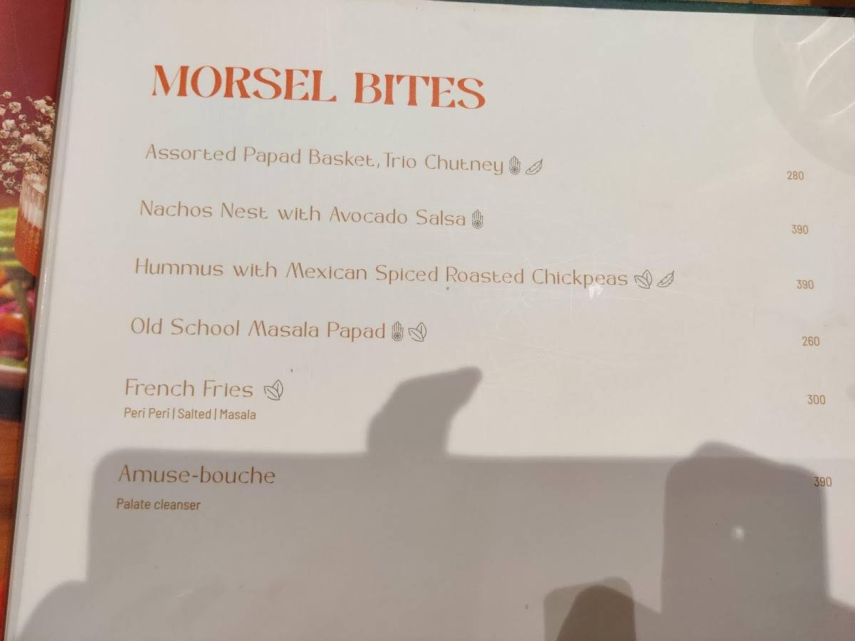 PHURR Jayanagar menu