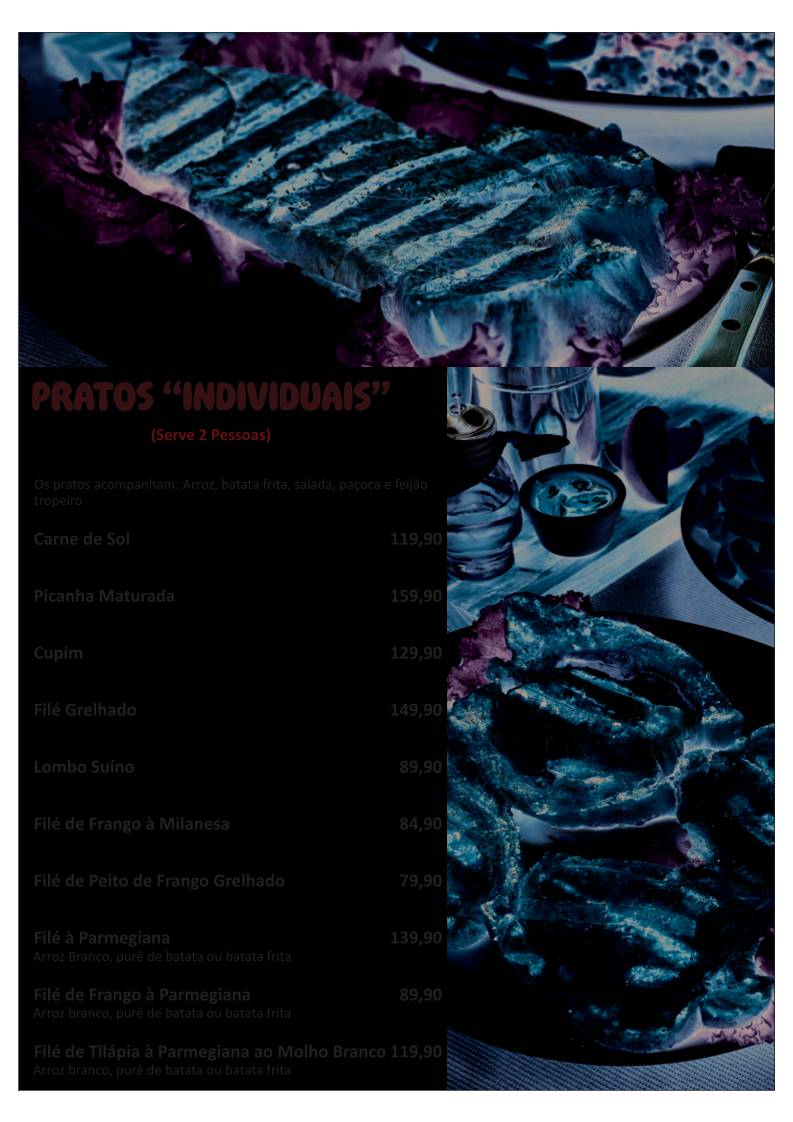 Paçocas Bar e Restaurante cardápio