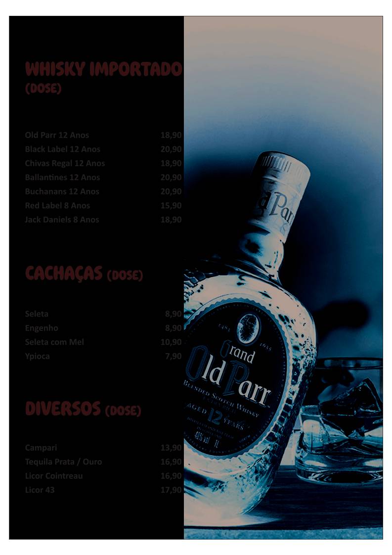 Paçocas Bar e Restaurante cardápio