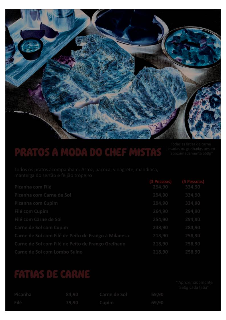 Paçocas Bar e Restaurante cardápio