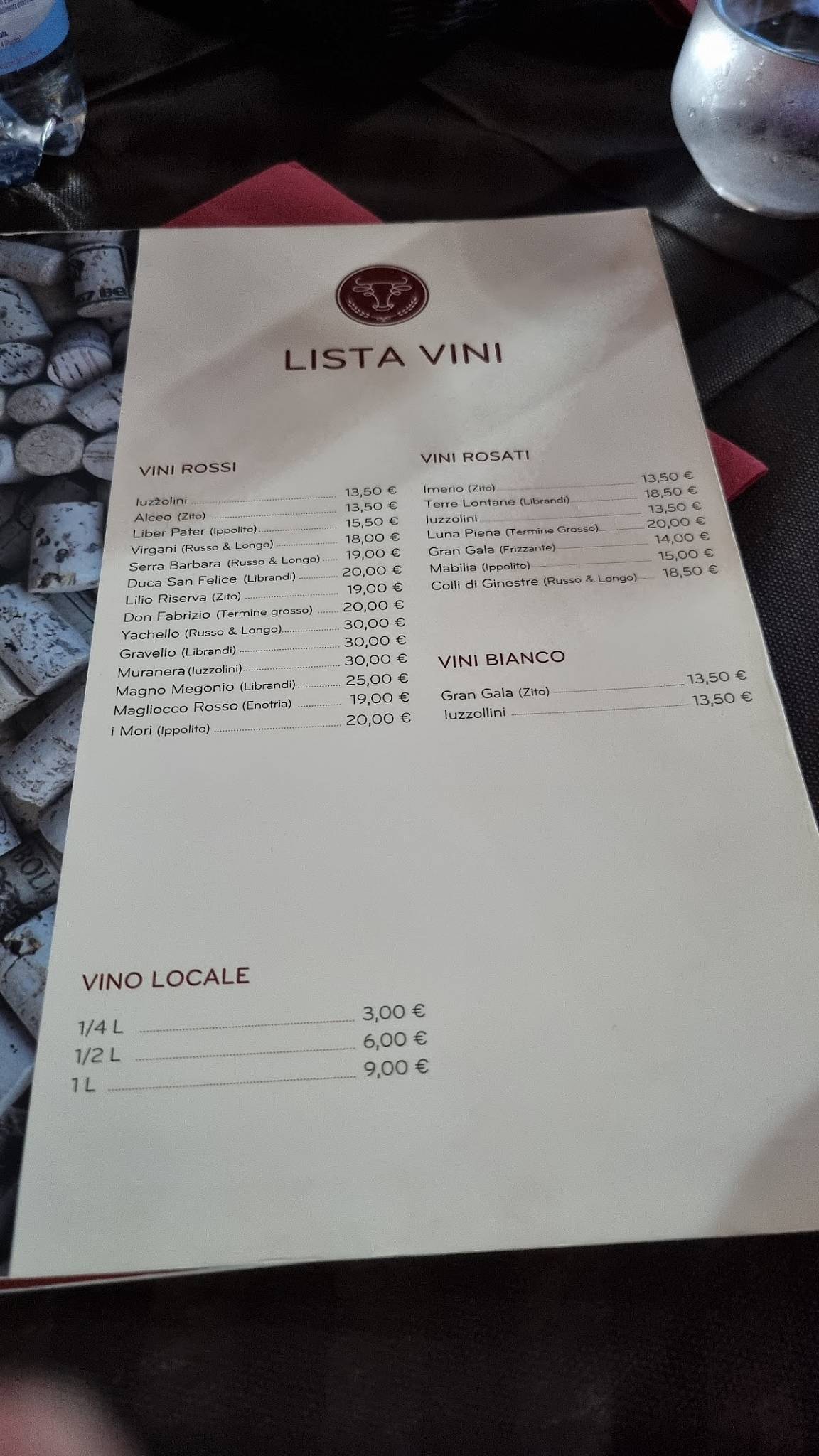 Menu di Pagus 