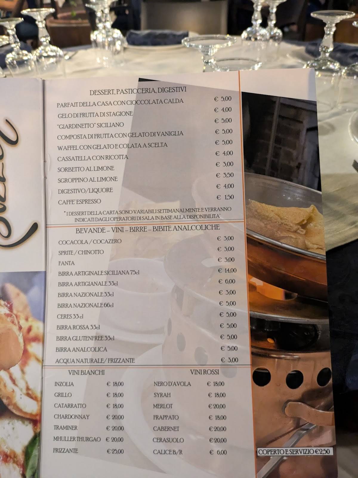 Menu di Mandarini Ristorante - Pizzeria 