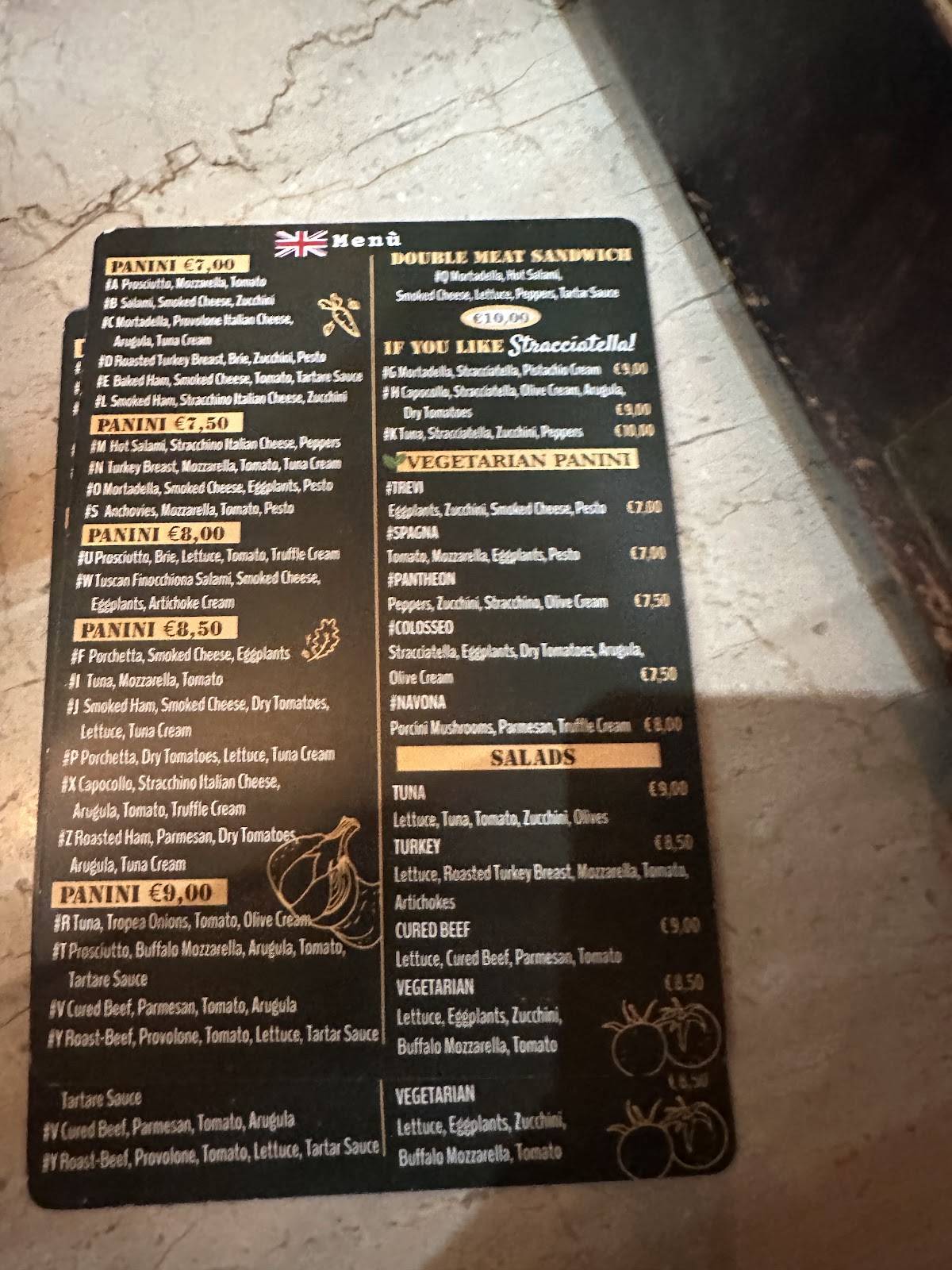 Menu de Pane e Salame