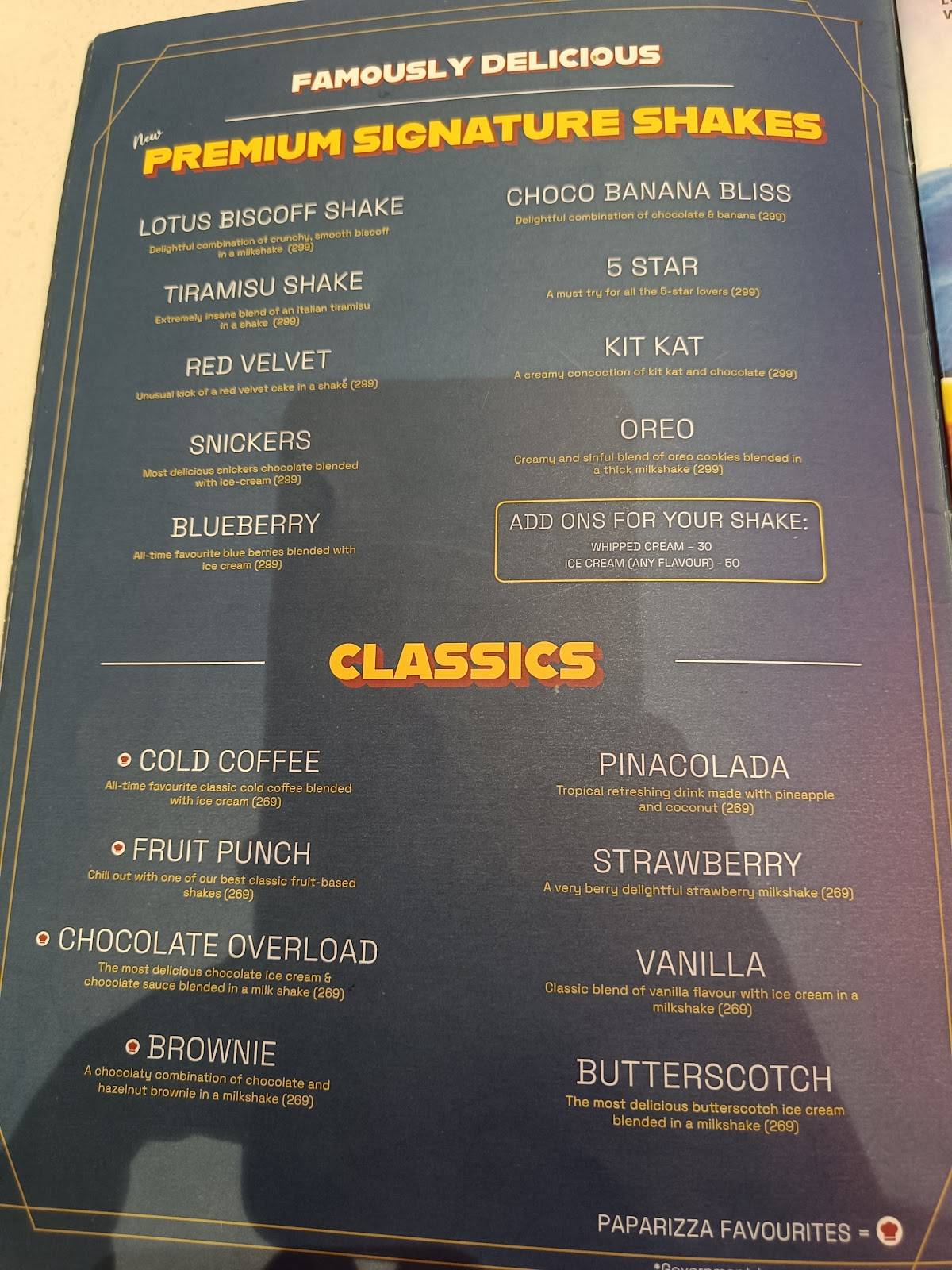 Paparizza - Pizzeria & Bar menu