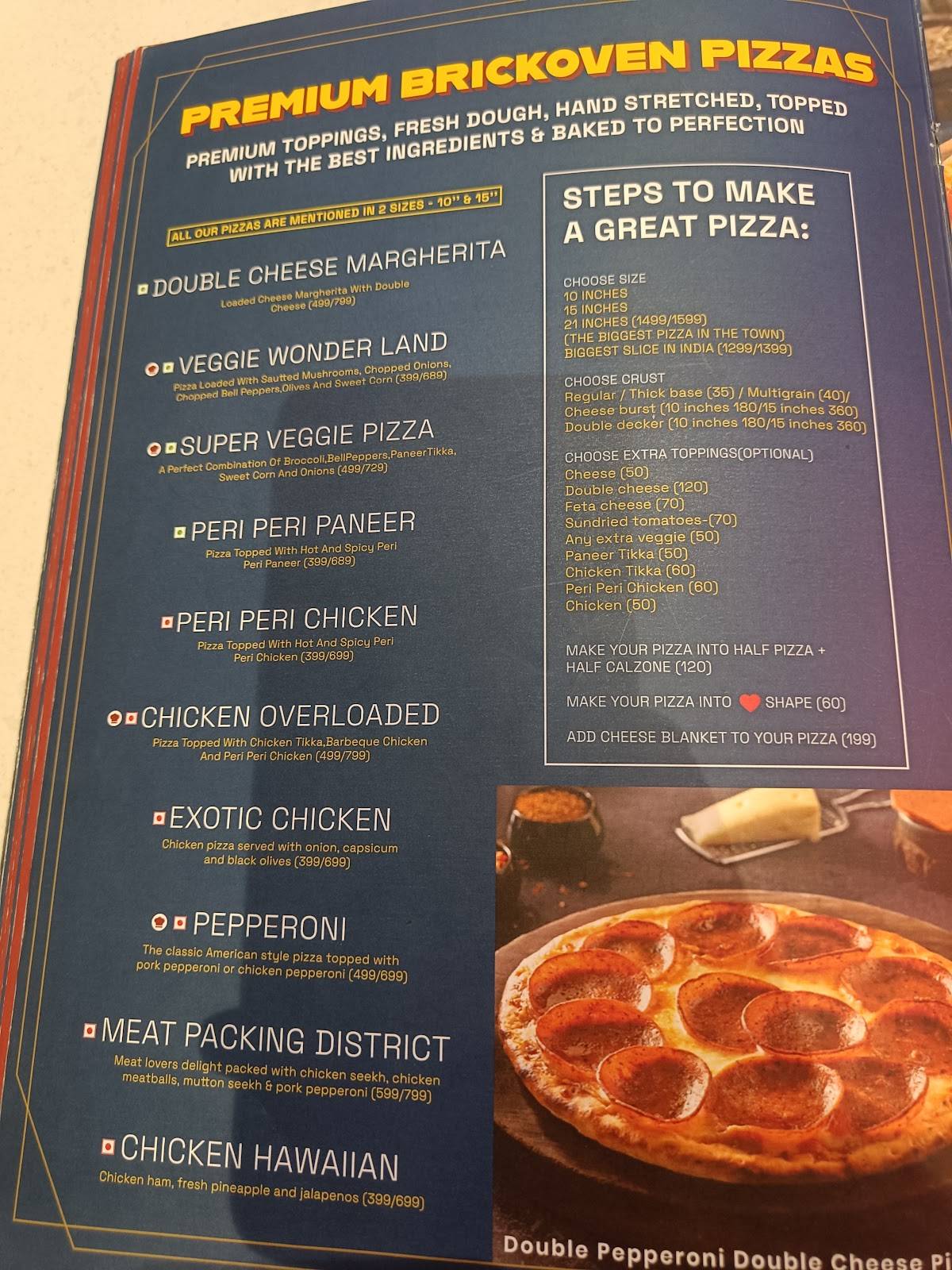 Paparizza - Pizzeria & Bar menu