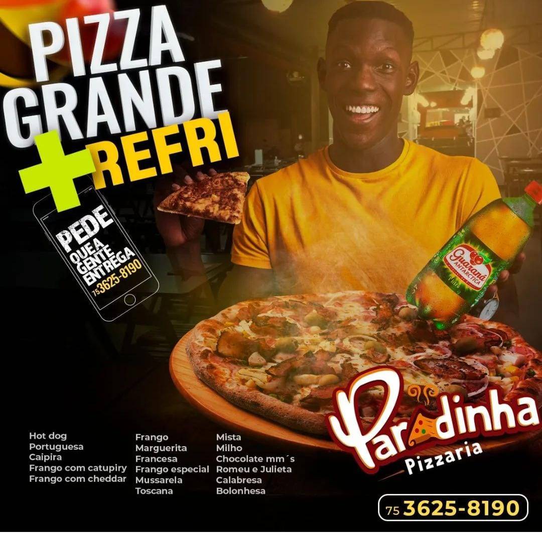 Carta de Paradinha Pizzaria e Restaurante
