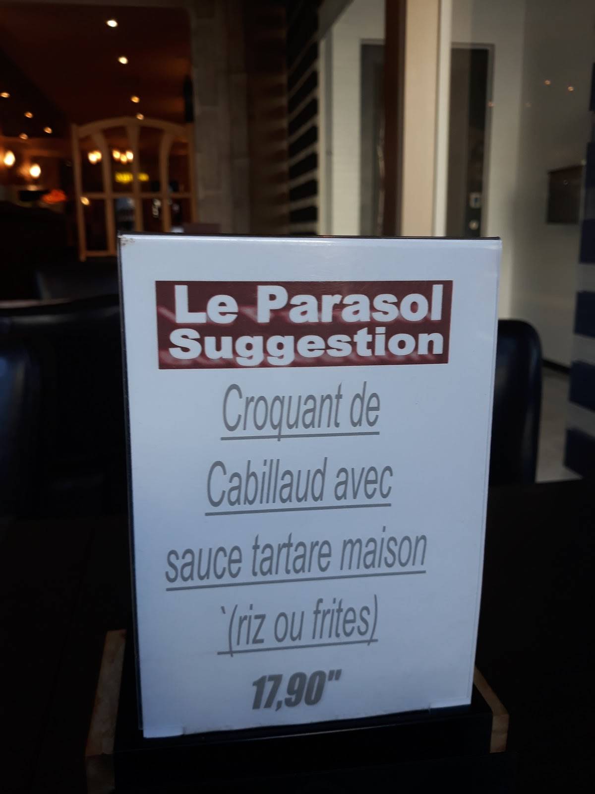 Menu au Parasol, Coxyde