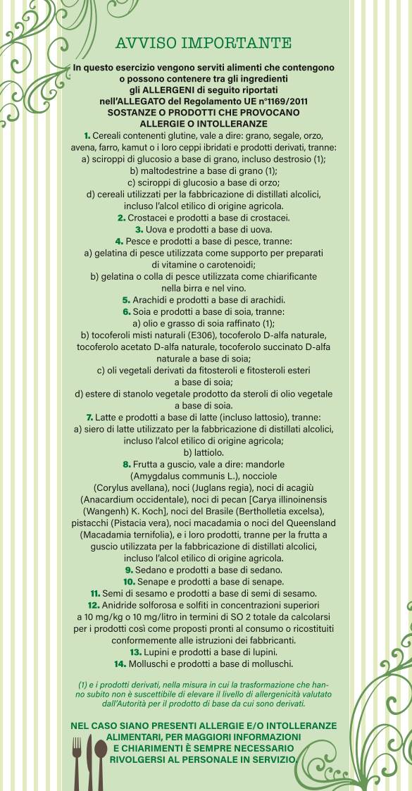 Menu di Verdi Ricordi Pizzeria Ristorante Parma 