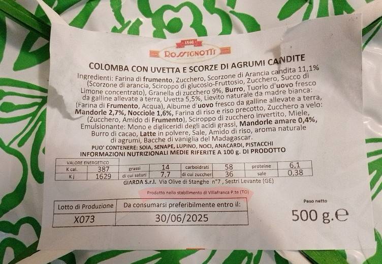 Menu di Pasticceria Gelateria Mangini 