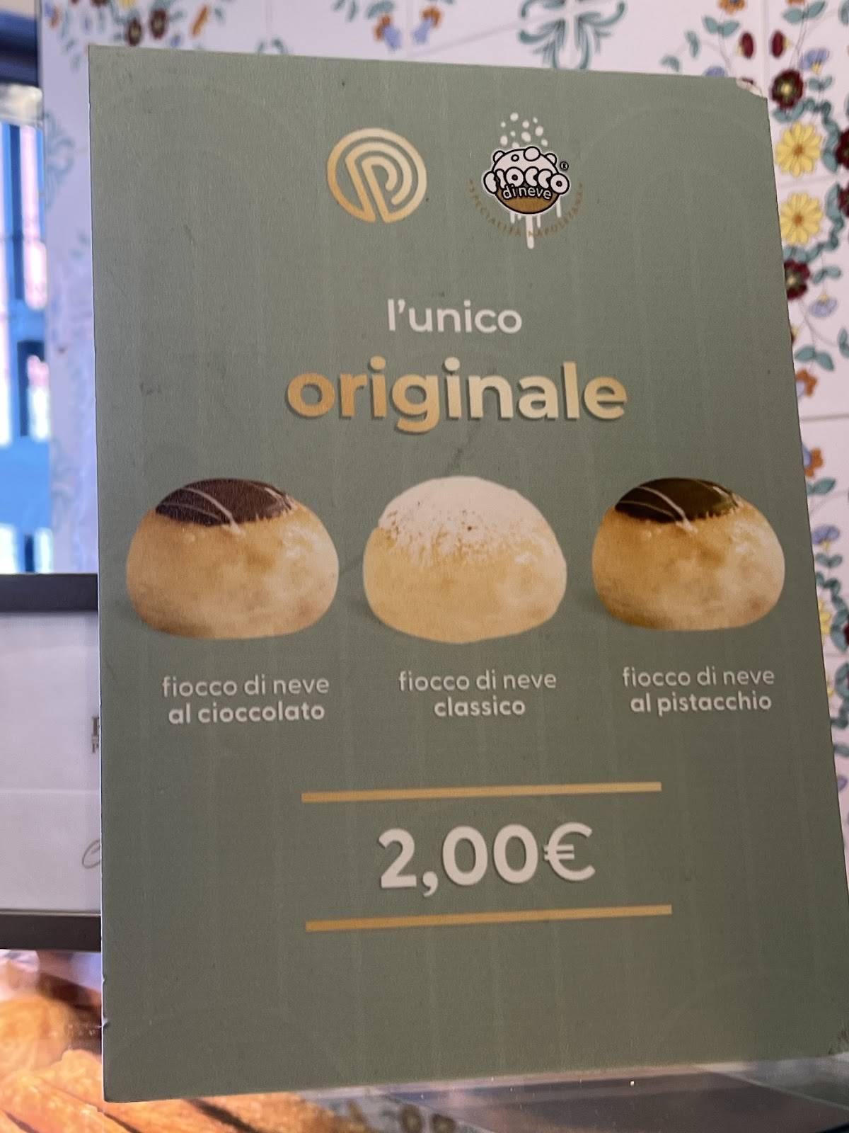Menu di Pasticceria Poppella 