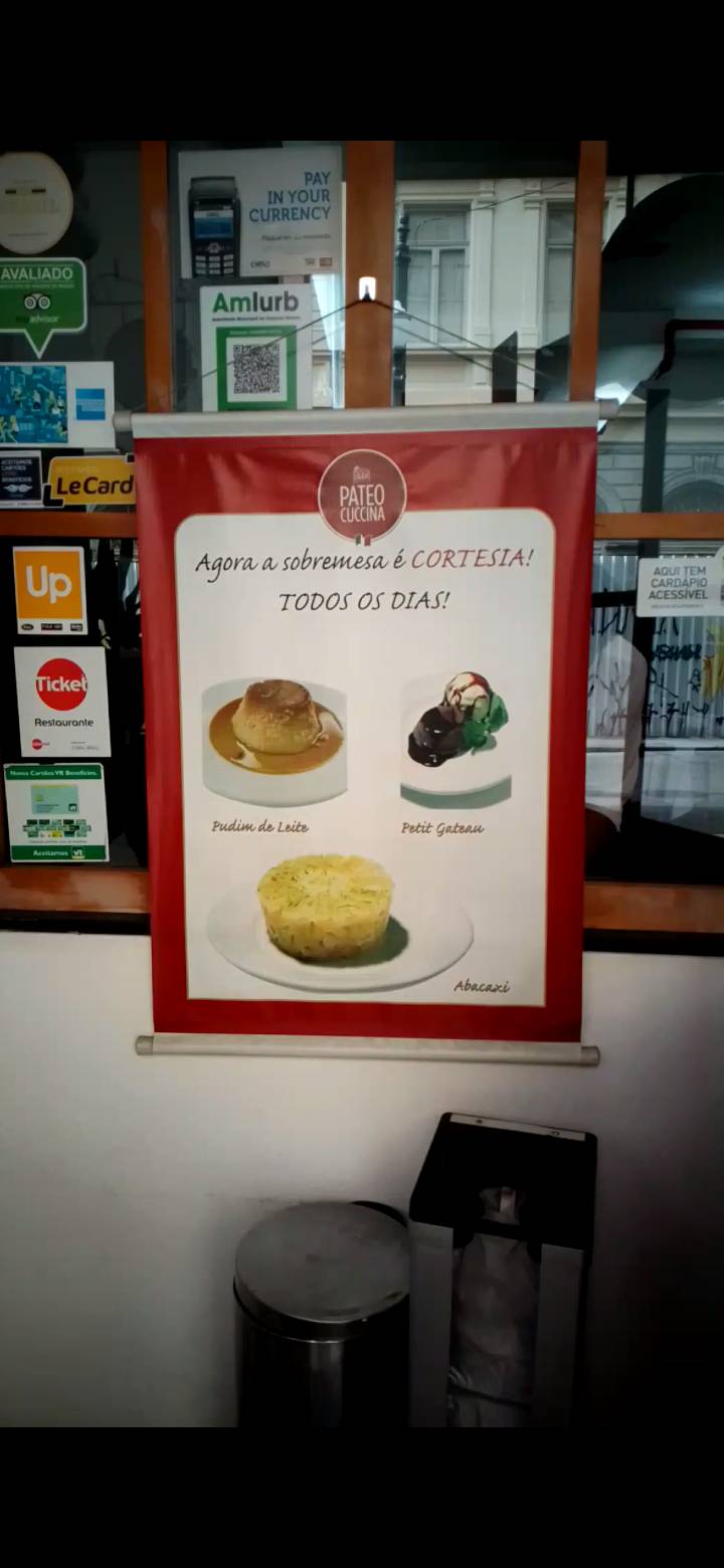 Pateo Cuccina cardápio