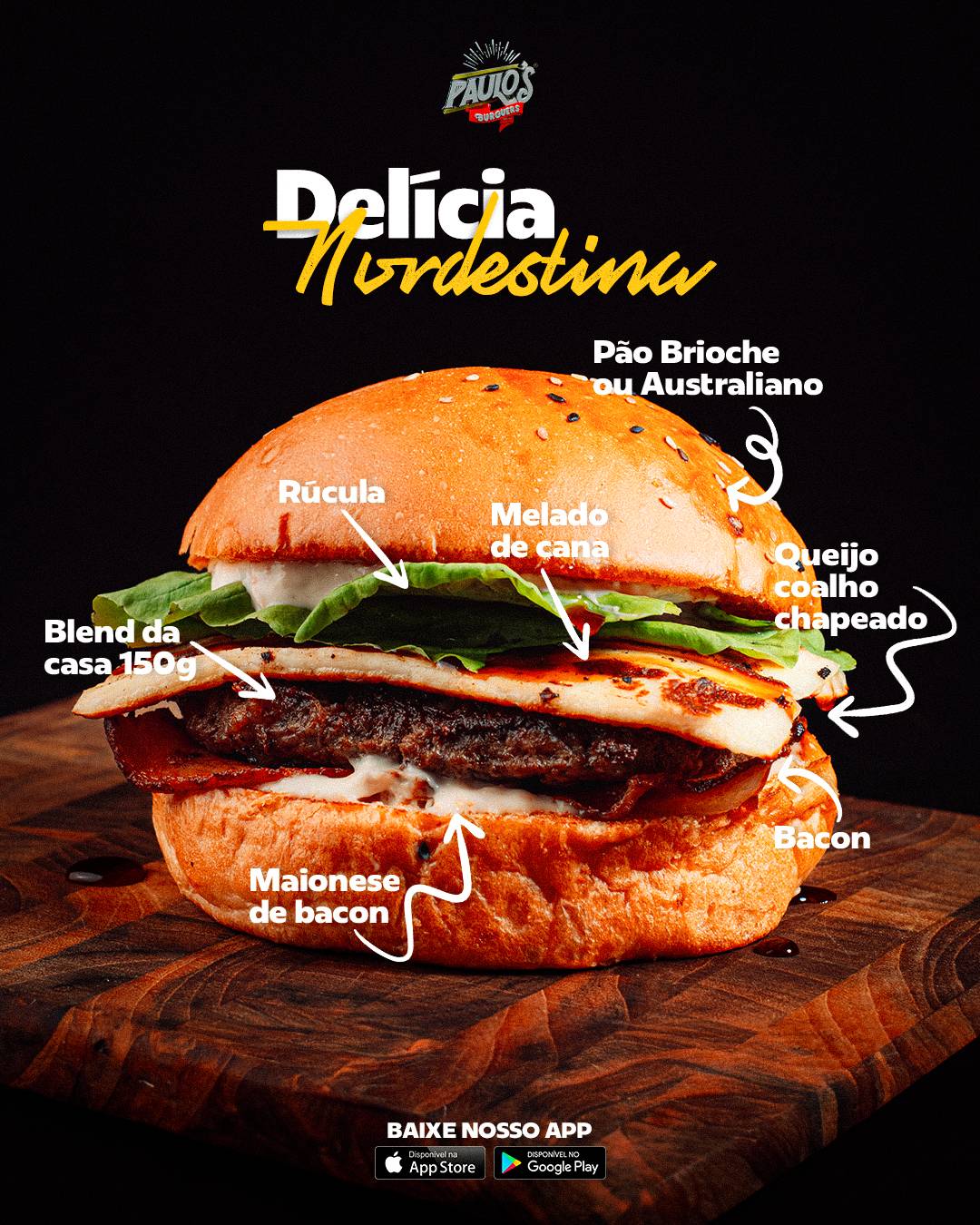 Paulo's Burguers cardápio