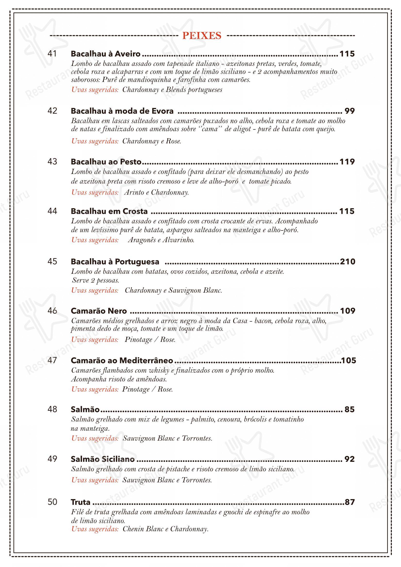 Menu bar para Pavanelli Loja e Restaurante em Piracicaba