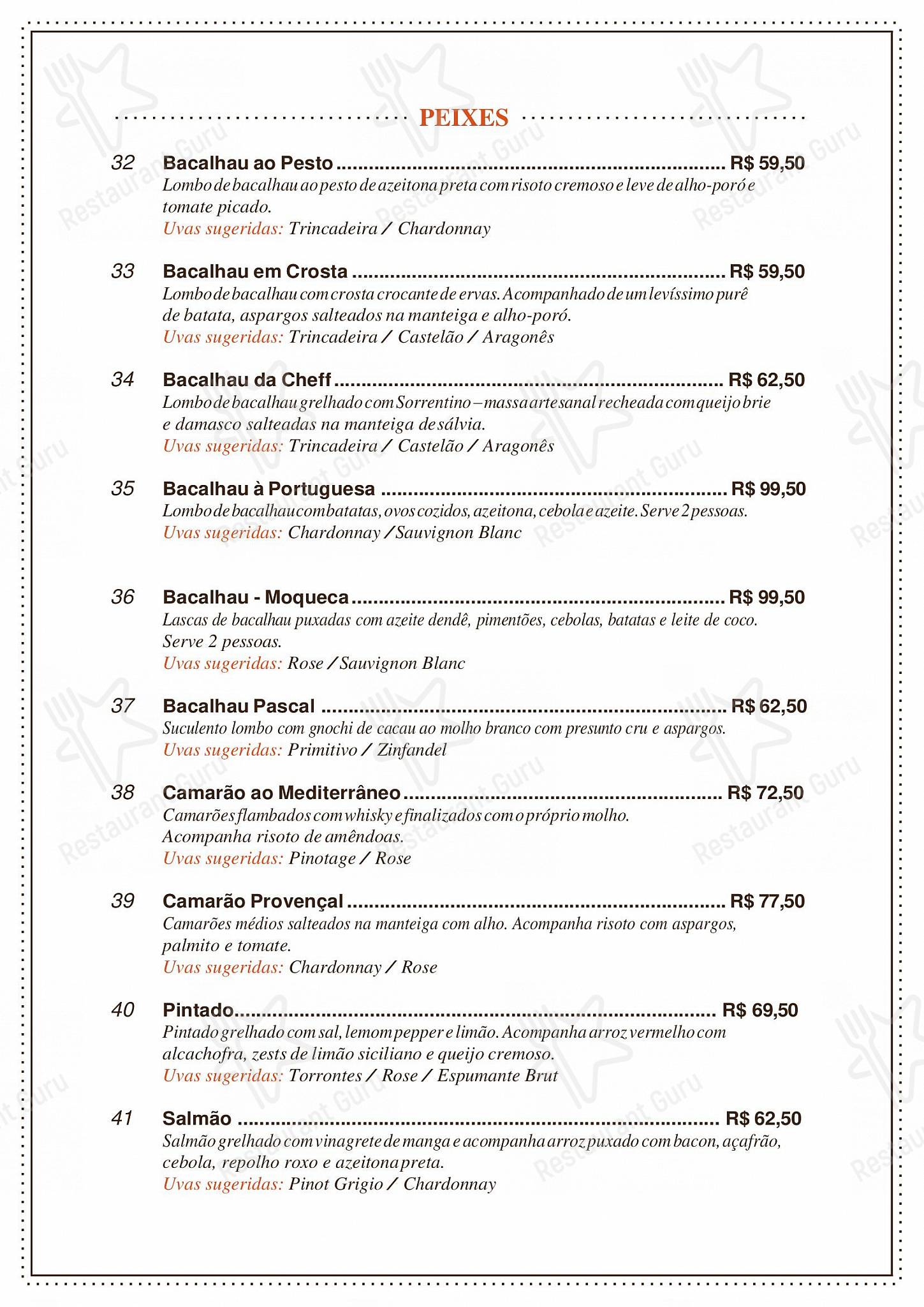 Catering Menu para Pavanelli Loja e Restaurante em Piracicaba