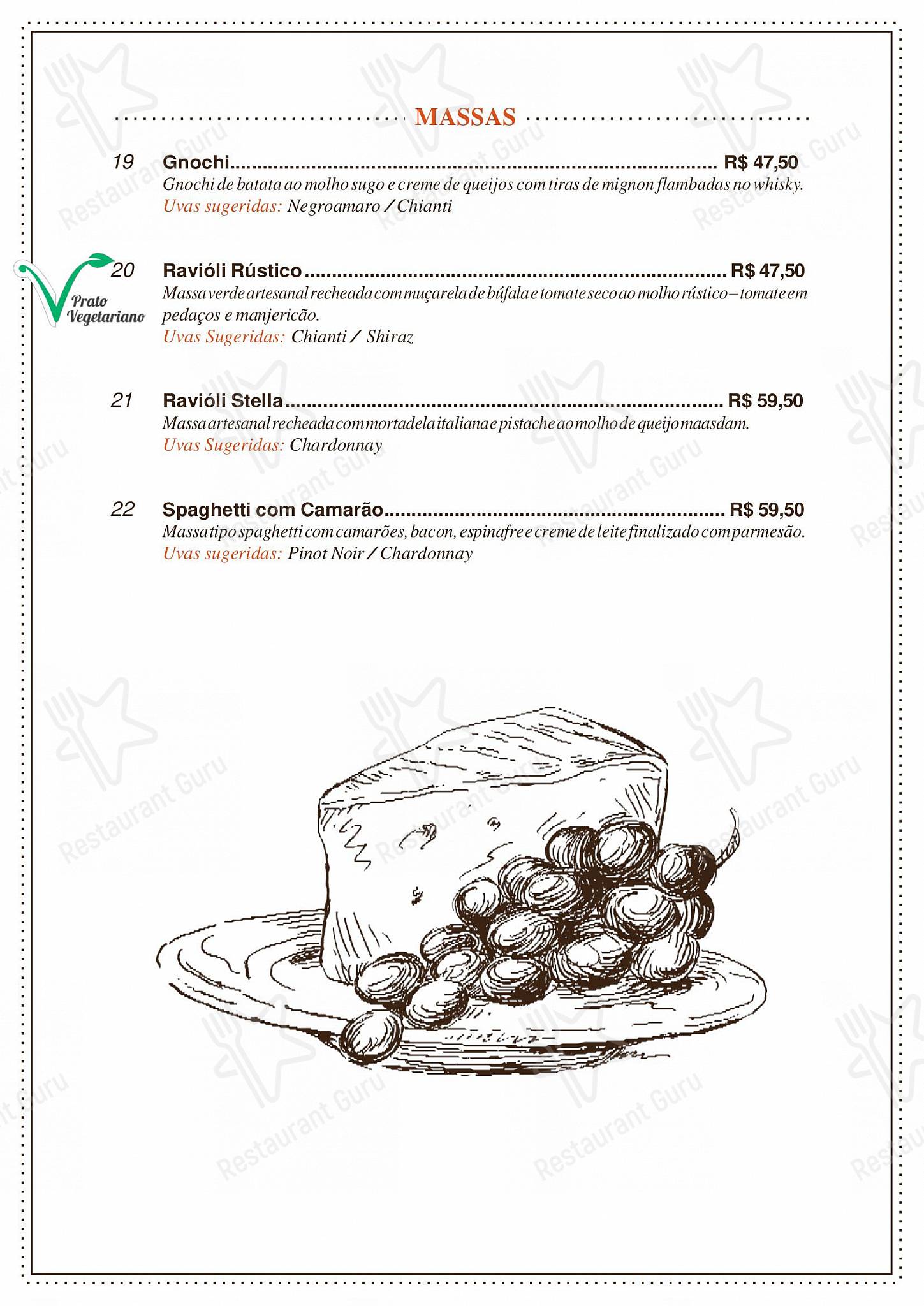 Catering Menu para Pavanelli Loja e Restaurante pub & bar
