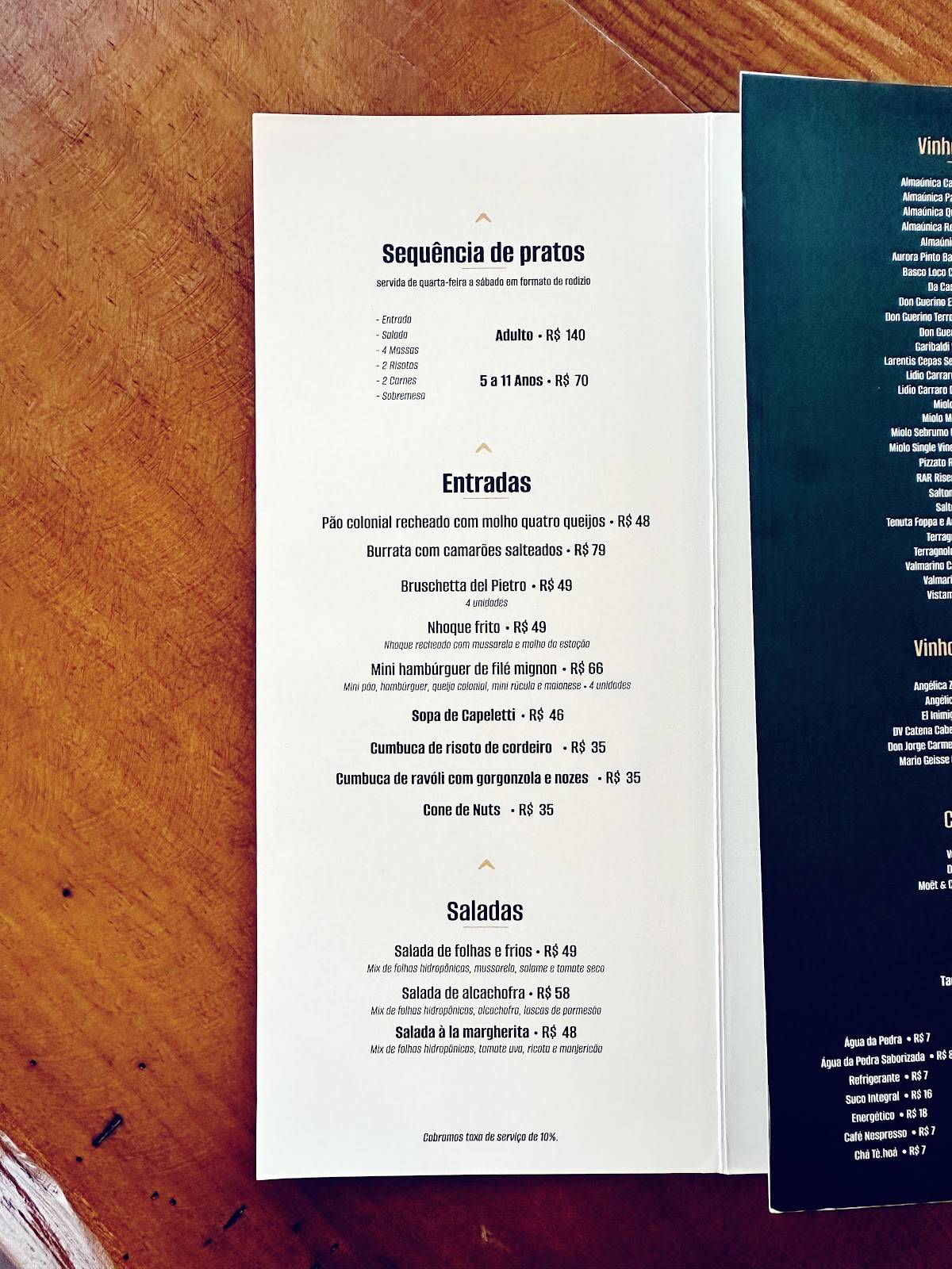 Pê05 Terrazza di Primo Camilo cardápio