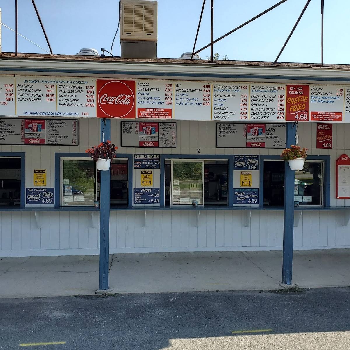 Menu at Pedrin's Dairy Bar, North Adams