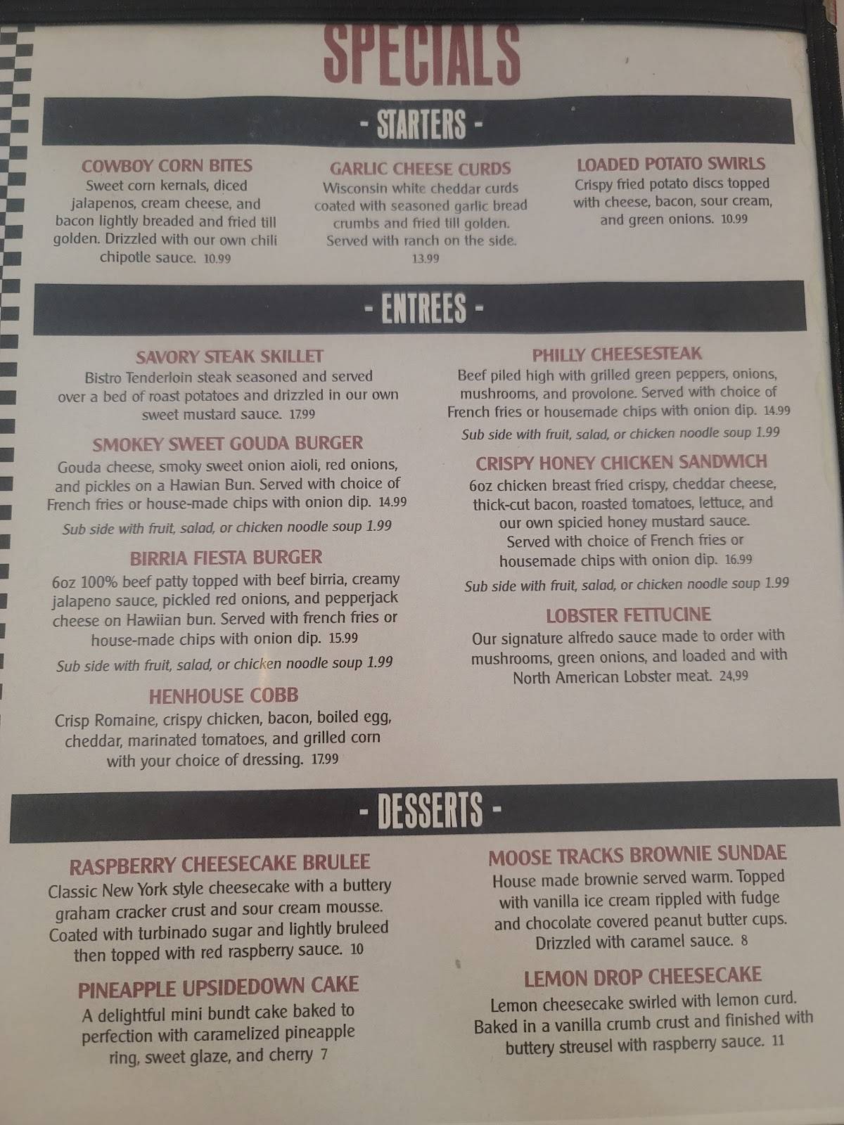 Menu at Roosters Country Kitchen restaurant, Pendleton, Southgate