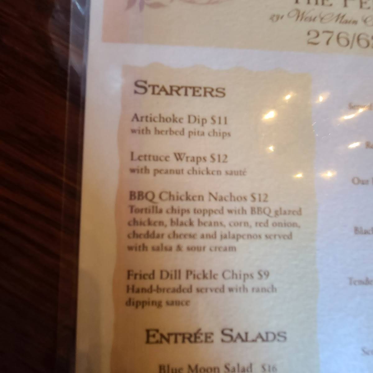 Menu at Peppermill restaurant, Abingdon, 231 W Main St