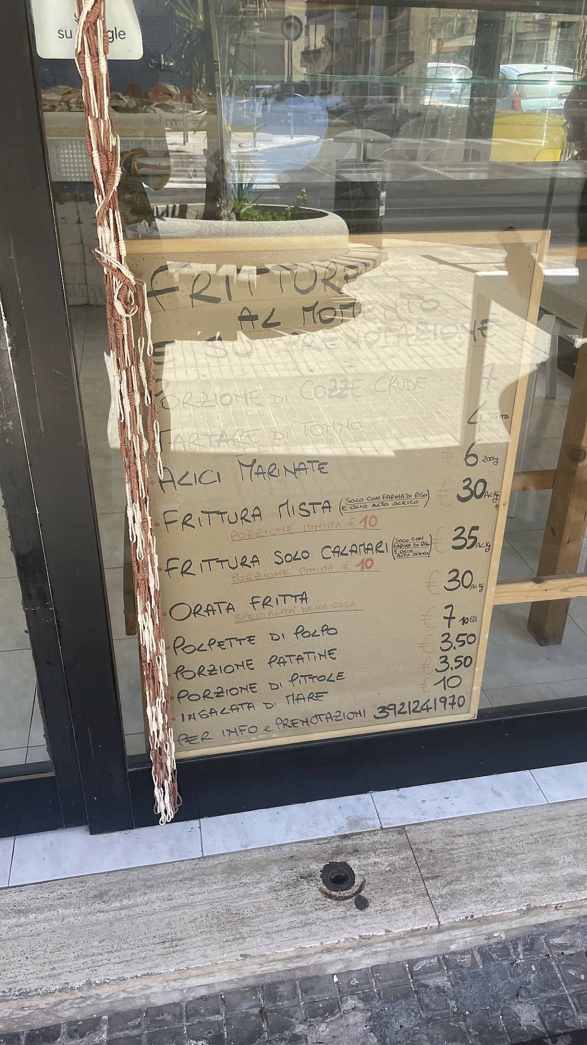 Menu di Pescheria Friggitoria O'Saracino 