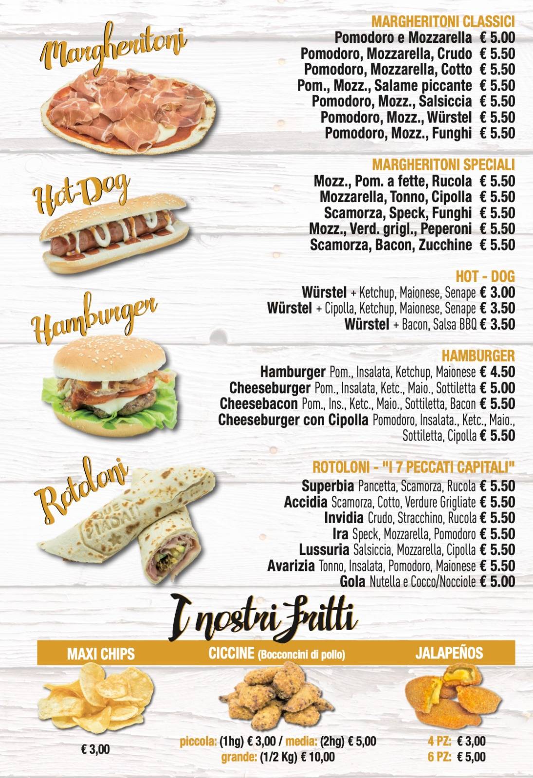 Menu da Piadineria Que Piada ristorante, Città di Castello