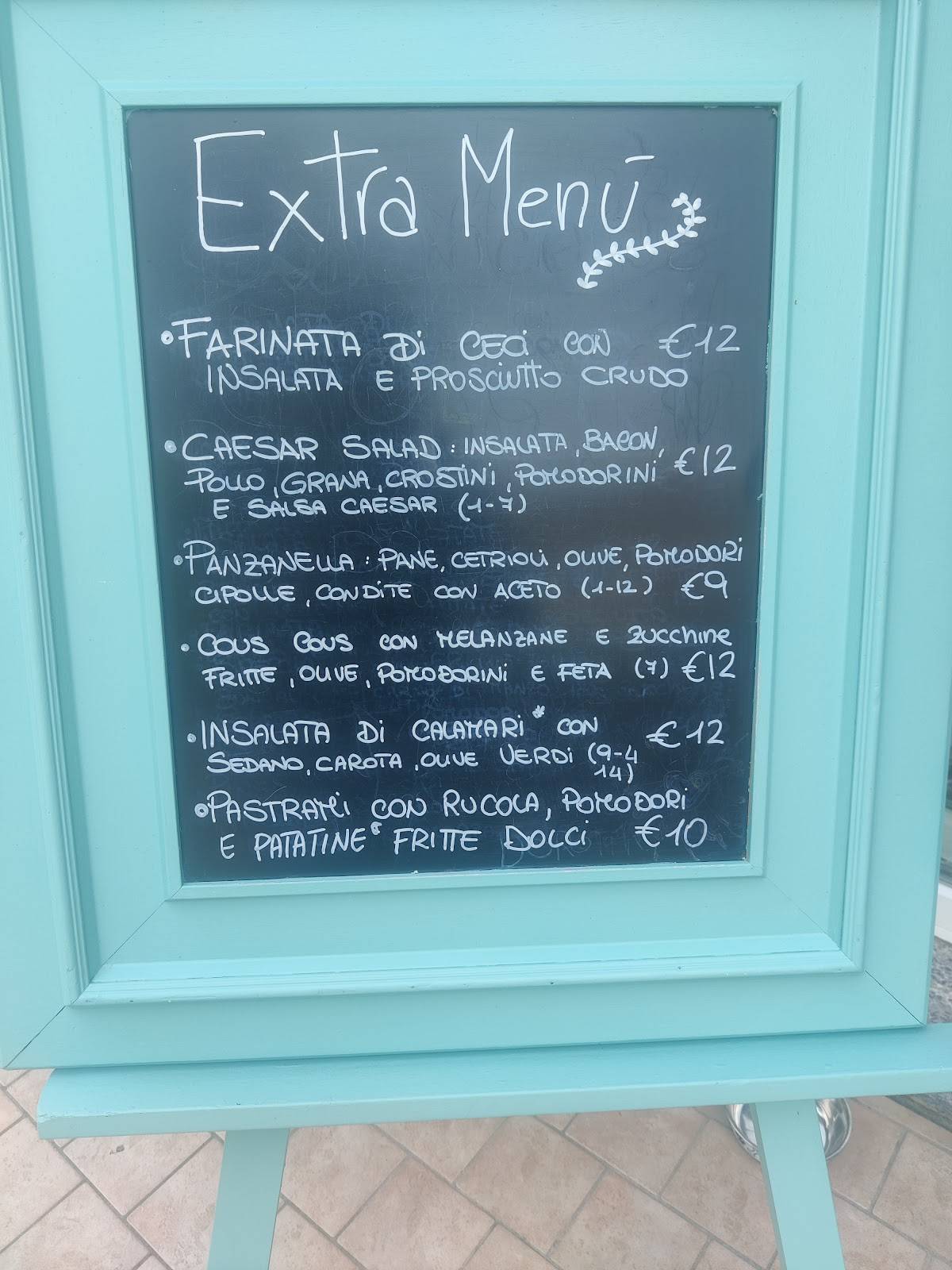 Menu di Piano B food & drink 