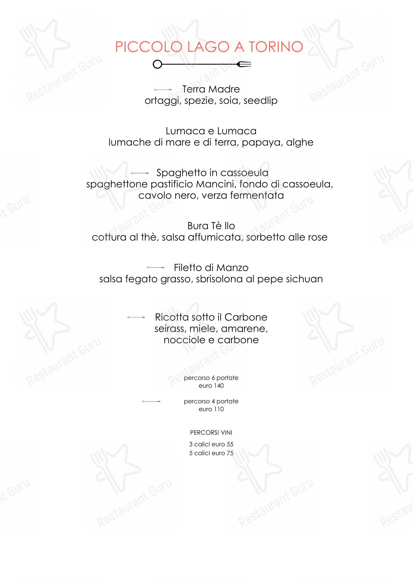 Menu di Piano35 Ristorante - Breakfast Menu