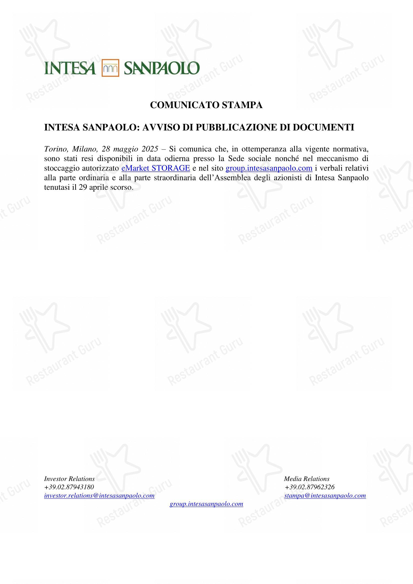 At Home Catering Menu per Piano35 Ristorante ristorante