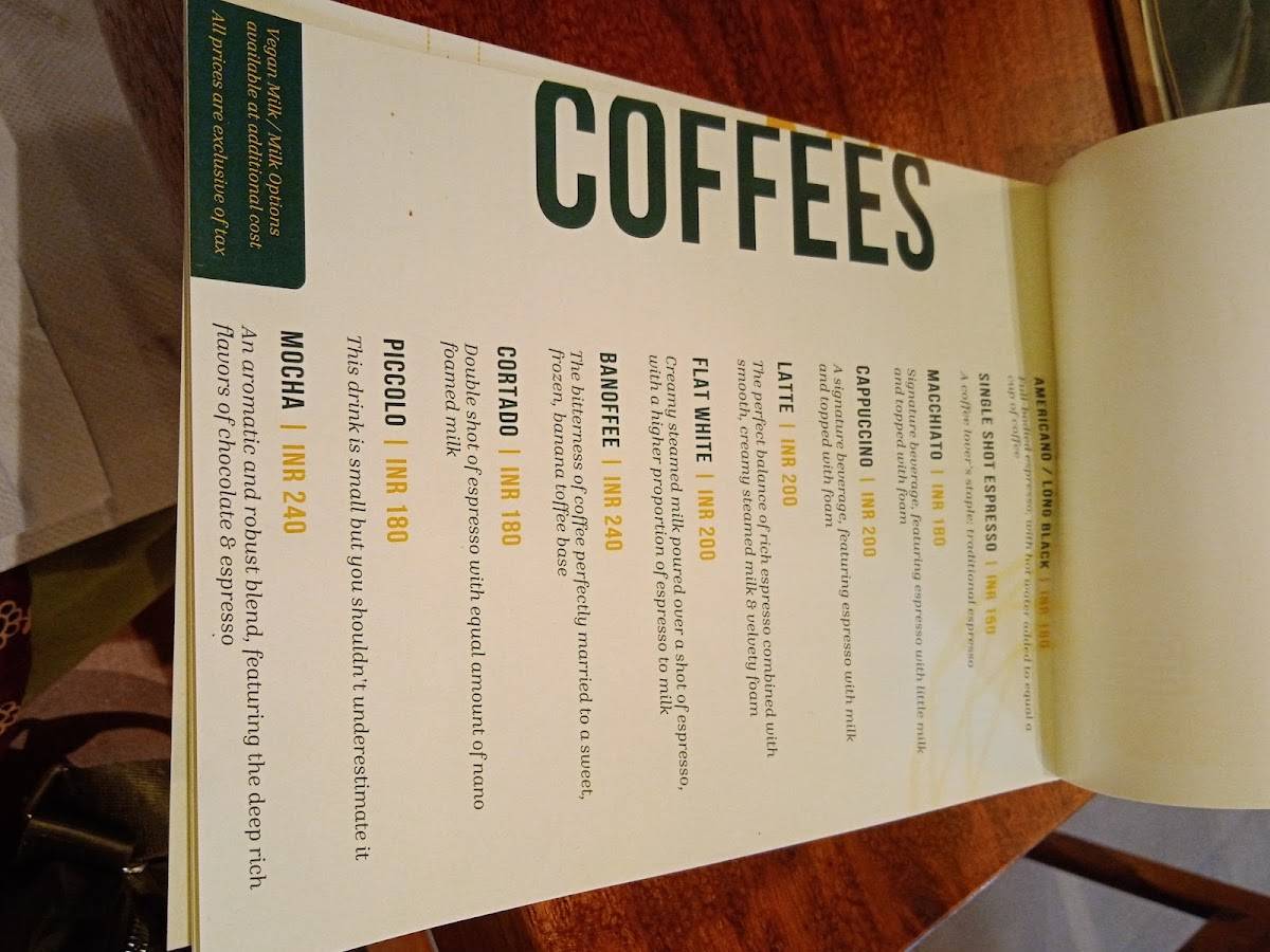 Piatto Cafe menu