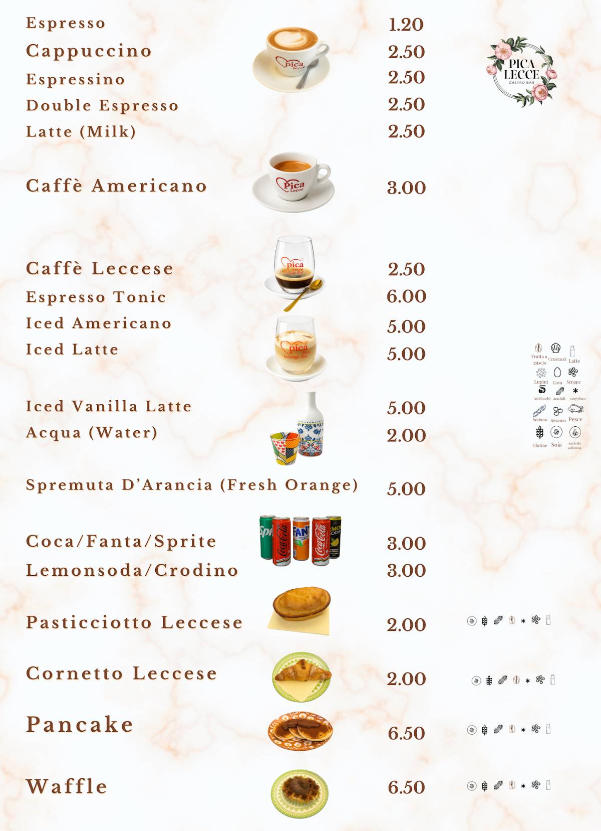 Menu di Pica Lecce 