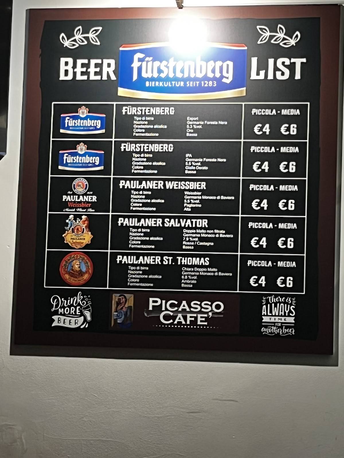 Menu di Picasso Cafè 