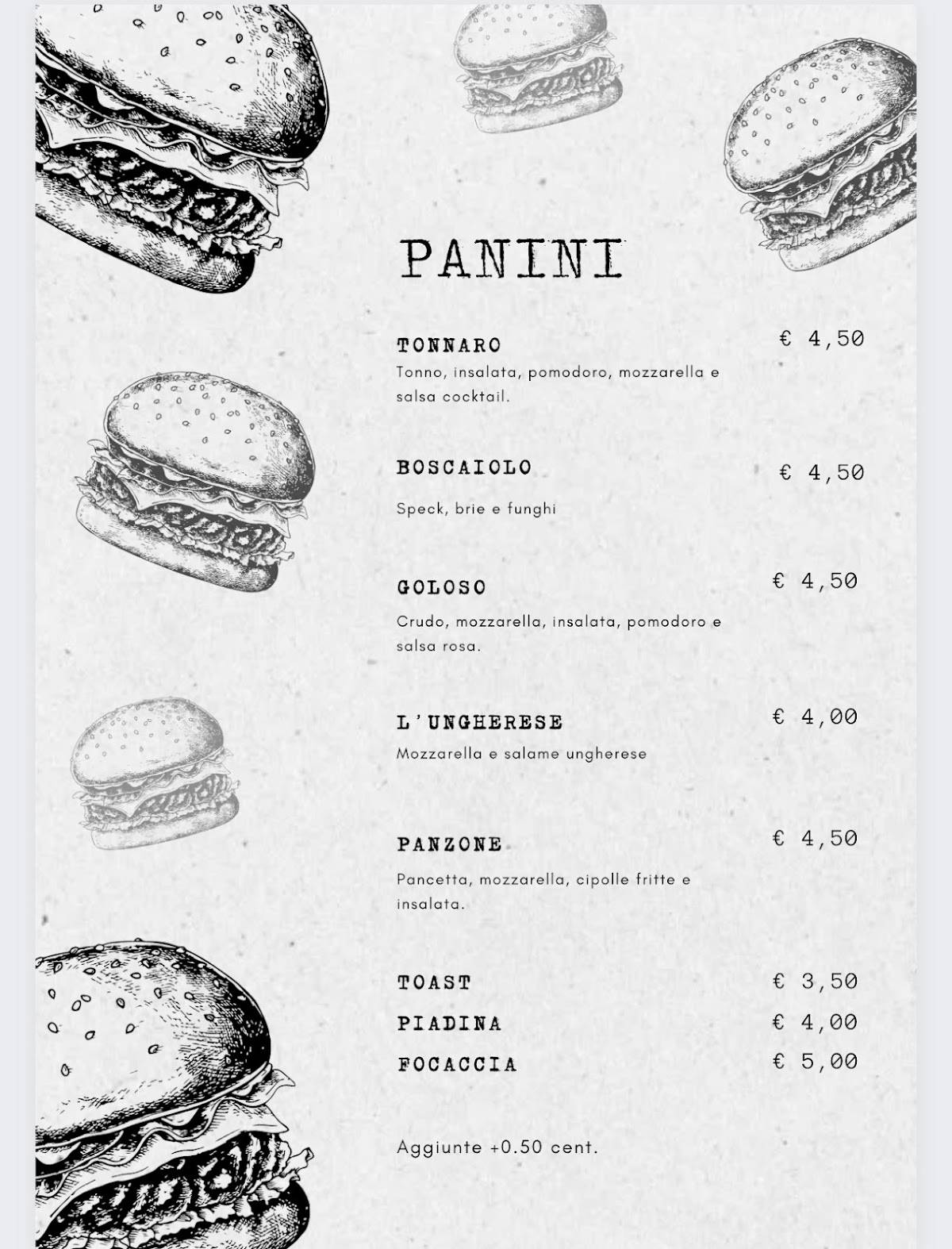 Menu de Picol Bar