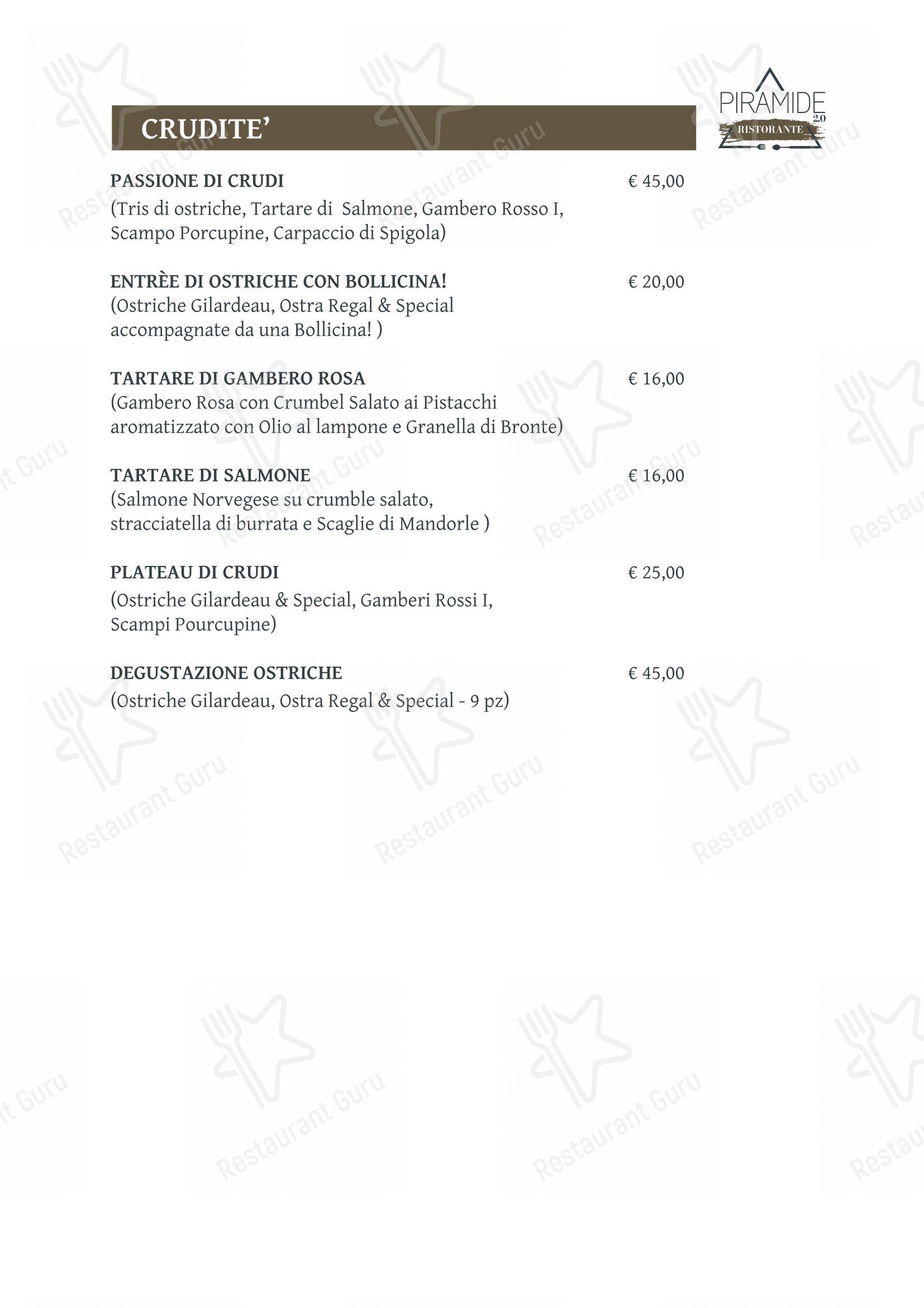 Piramide 2.0 dans Guidonia Montecelio - Menu
