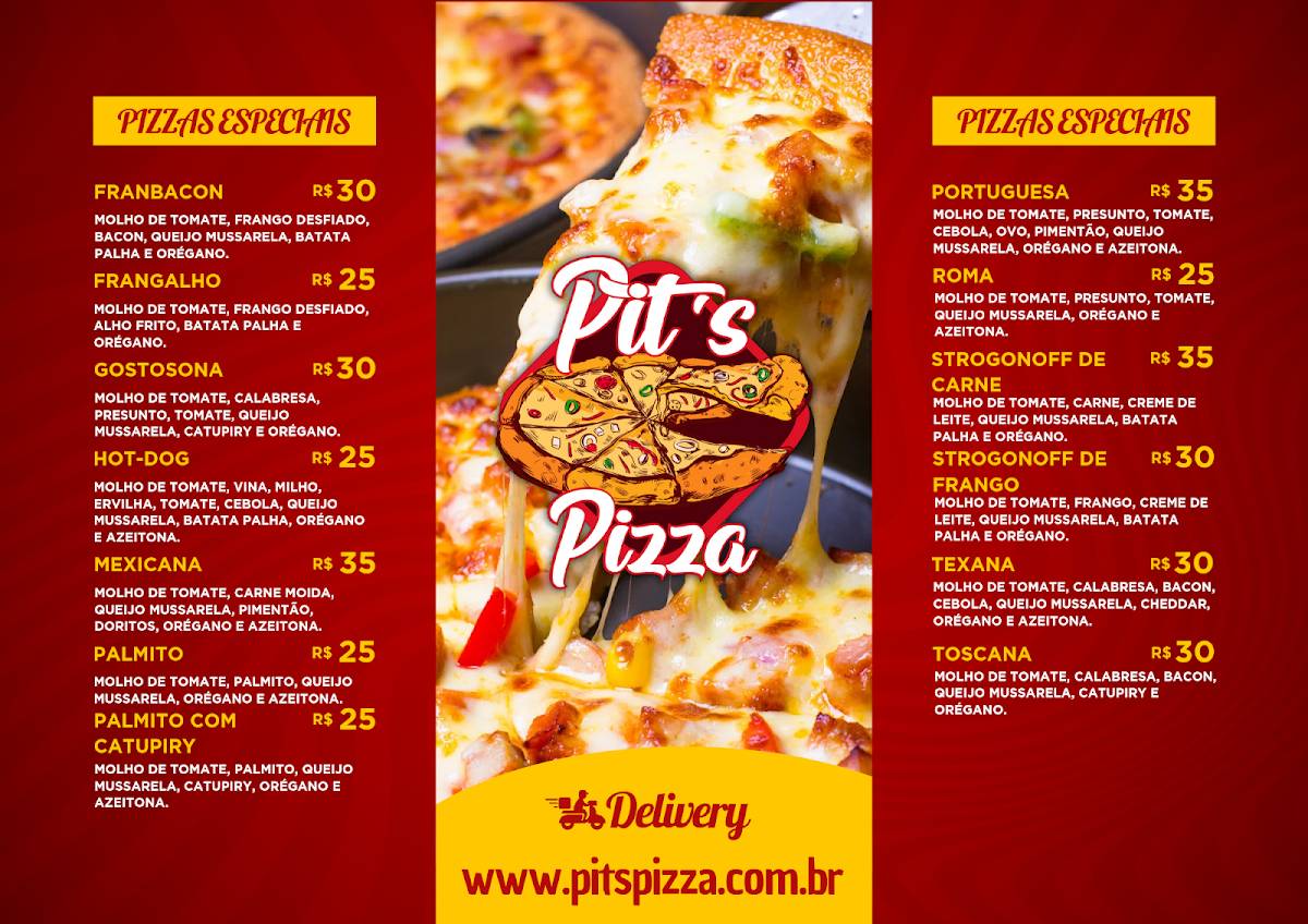 Pits Pizza cardápio