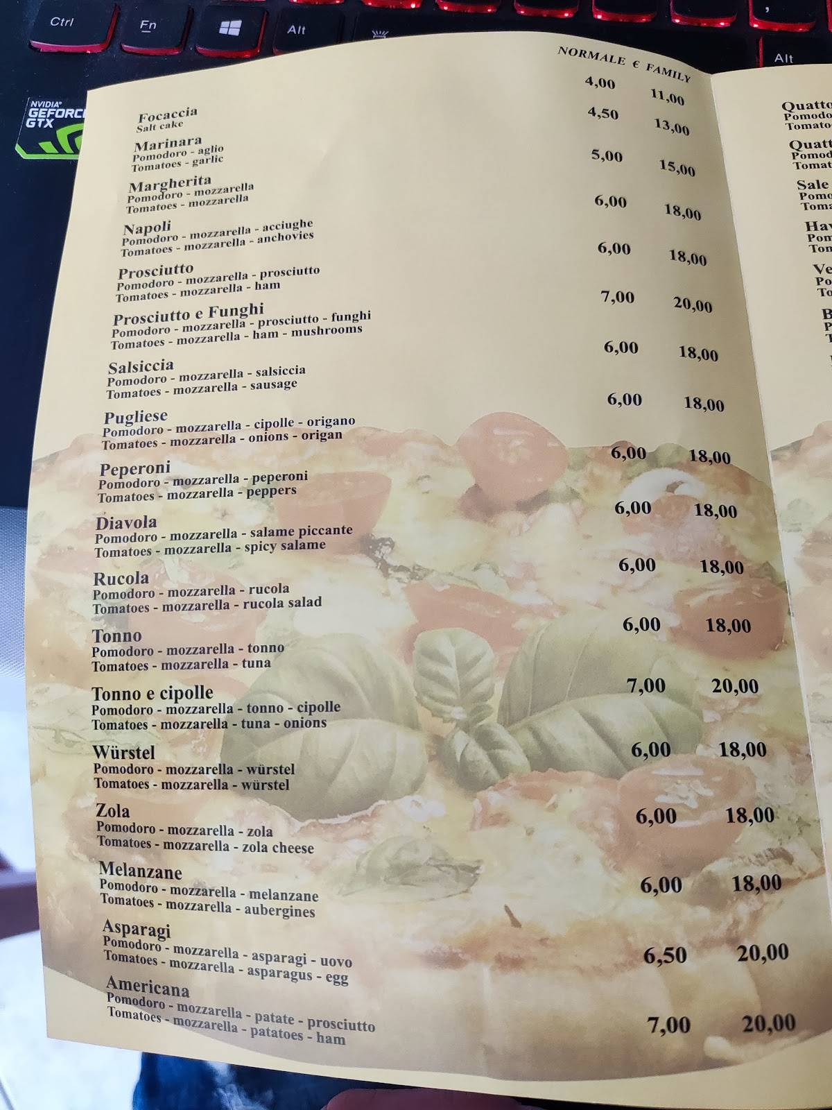 Menu di Dream's Pizza 