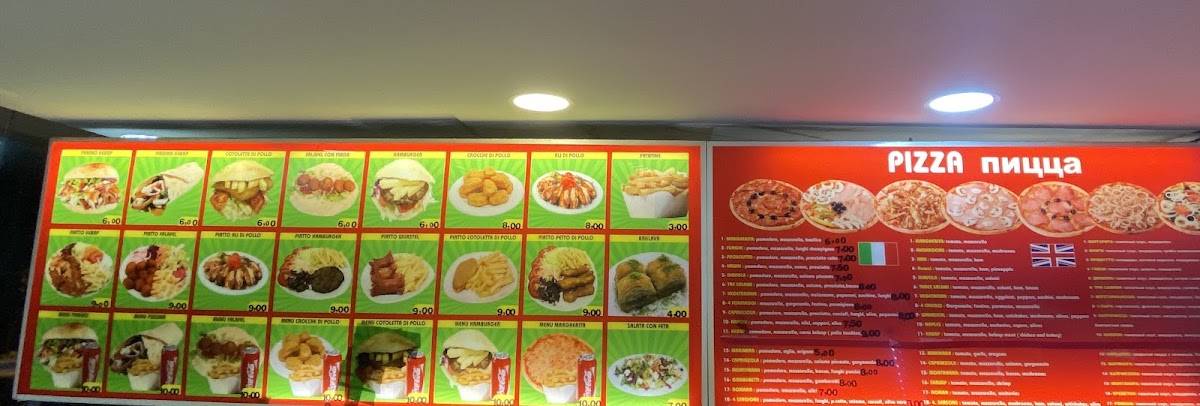 Menu di Pizza Edessa Kebab 